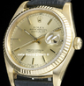  Rolex Datejust 36 Gold Watch Champagne Dial  16018